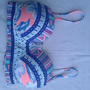OP Multi Color Bikini Top Size S/CH